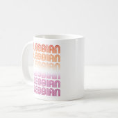Mug Conception de motif rétro lesbien (Devant gauche)