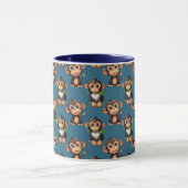 Mug Conception de motif singe bleu  (Centre)