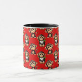 Mug Conception de motif singe rouge (Centre)