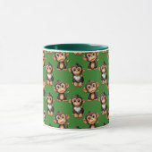 Mug Conception de motif singe vert (Centre)
