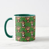 Mug Conception de motif singe vert (Gauche)