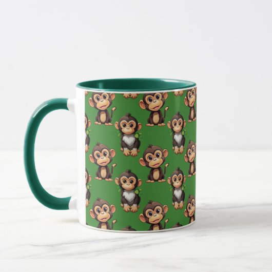 Mug Conception de motif singe vert (Gauche)
