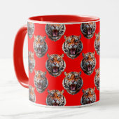 Mug Conception de motif tête de tigre rouge