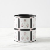 Mug Conception de motif transparent de souris rose - D (Centre)