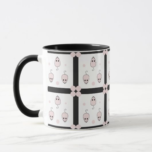 Mug Conception de motif transparent de souris rose - D (Gauche)