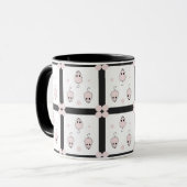 Mug Conception de motif transparent de souris rose - D (Devant gauche)