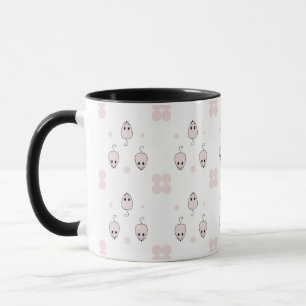 Mug Conception de motif transparent de souris rose - D