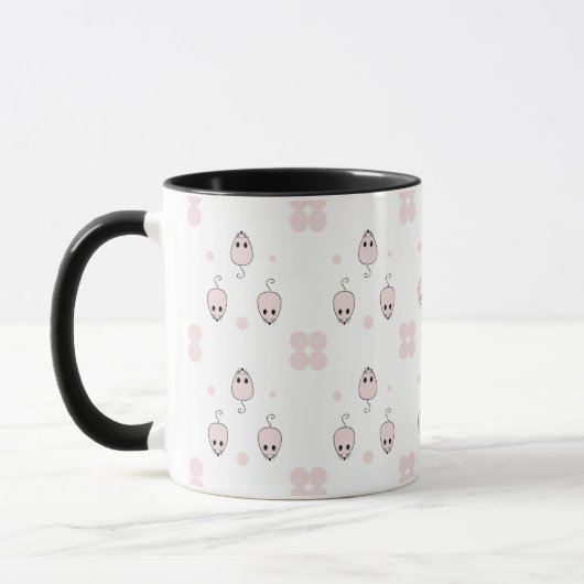 Mug Conception de motif transparent de souris rose - D (Gauche)