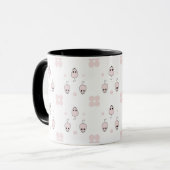 Mug Conception de motif transparent de souris rose - D (Devant gauche)