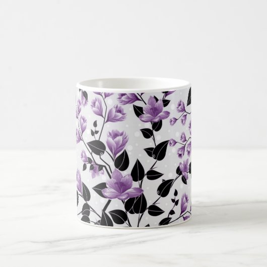 Mug Conception de motifs floraux violet clair (Centre)