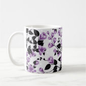 Mug Conception de motifs floraux violet clair (Gauche)