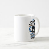 Mug Conception de motivation de skateboard (Devant droit)