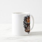 Mug Conception de motivation de tigre affamé (Devant droit)