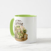 Mug Conception de motivation d'étude de grenouille mig (Devant gauche)