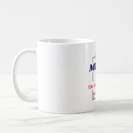 Mug Conception de motivation Mentalité de réflexion da (Gauche)