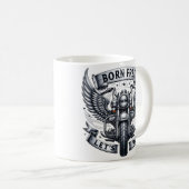 Mug Conception de moto avec ailes et slogans (Devant droit)