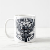 Mug Conception de moto avec ailes et slogans (Gauche)