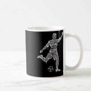 Mug Conception de mots d'art de joueur de football Sco