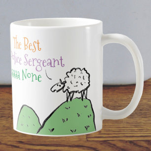 Mug Conception de mouton pour le sergent de police Cof