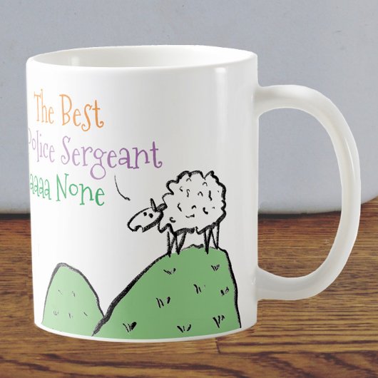 Mug Conception de mouton pour le sergent de police Cof