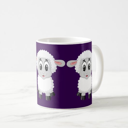 Mug Conception de moutons amusants - adorable animal d (Devant droit)
