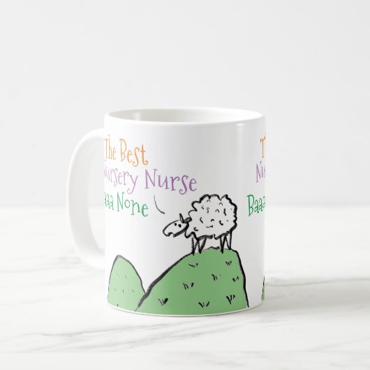 Mug Conception de moutons pour une infirmière de café  (Devant gauche)