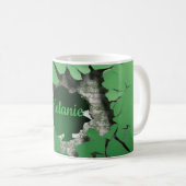 Mug Conception de mur de briques personnalisée avec N (Devant droit)