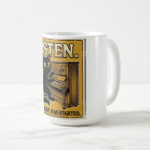 Mug Conception de musique de piano pour chat noir (Devant droit)