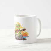 Mug Conception de musique Kawaii coucher de soleil gre (Devant droit)
