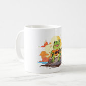 Mug Conception de musique Kawaii coucher de soleil gre (Devant gauche)