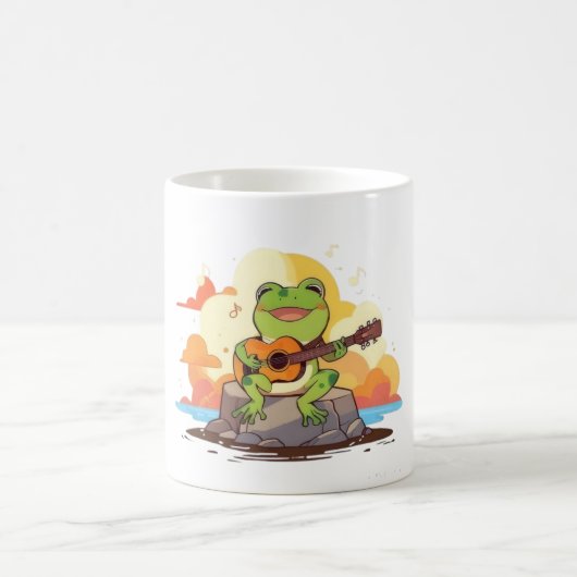Mug Conception de musique Kawaii coucher de soleil gre (Centre)