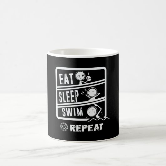 Mug Conception de nage mignonne - Manger Sleep nager R (Centre)