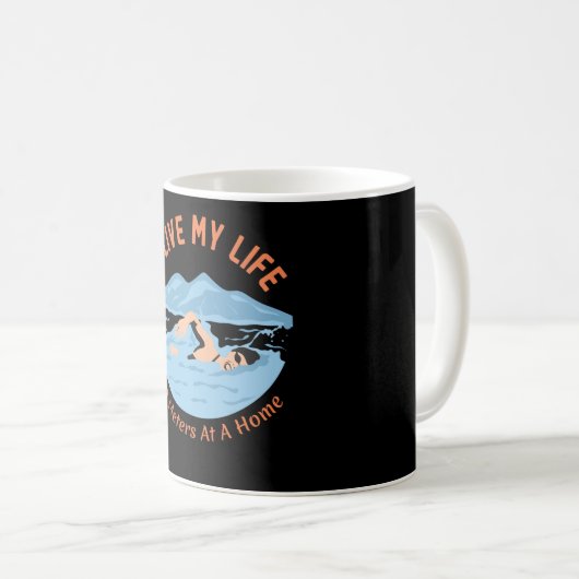 Mug Conception de nageurs cool - Je vis ma vie (Devant droit)