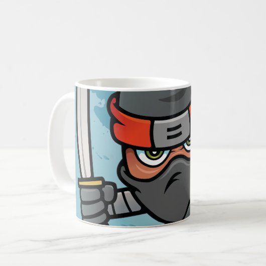 Mug Conception de Ninja d'amusement (Devant gauche)