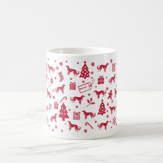 Mug Conception de Noël à Borzoi (Centre)