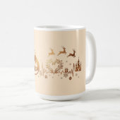 Mug Conception de Noël au rythme cardiaque (Devant droit)