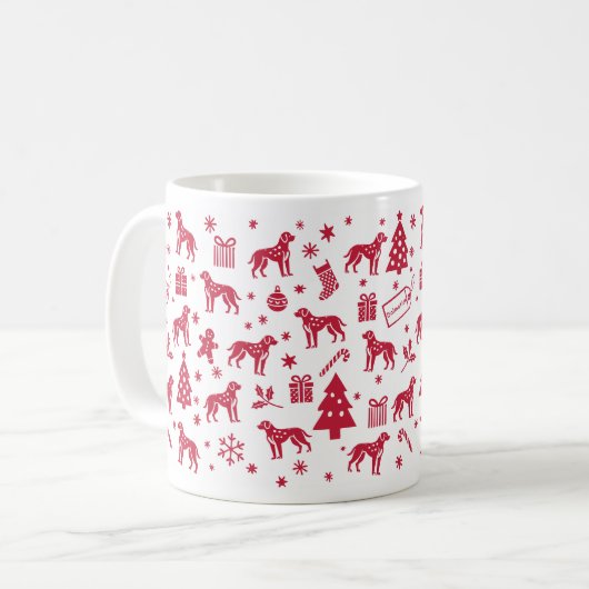 Mug Conception de Noël dalmate (Devant gauche)