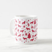Mug Conception de Noël de Basset Hound (Devant gauche)