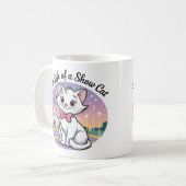Mug Conception de Noël de chat mignon | Chat de neige (Devant gauche)