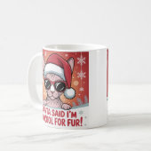 Mug Conception de Noël de chat Sphynx cool Santa (Devant gauche)