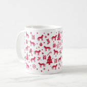 Mug Conception de Noël de chien de Caroline (Devant gauche)