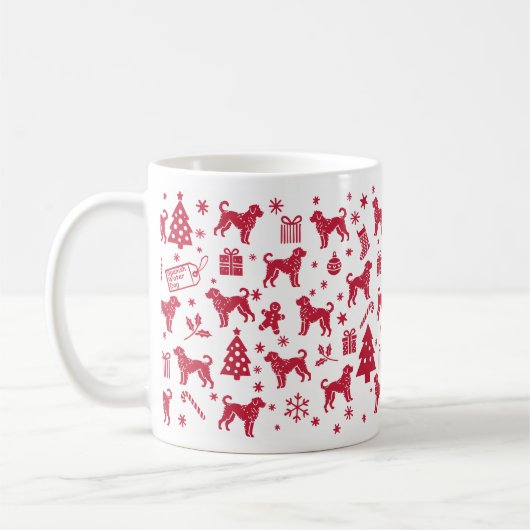 Mug Conception de Noël de Chien d'eau espagnol (Gauche)