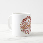 Mug Conception de Noël de script vintage croyez (Devant gauche)