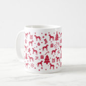 Mug Conception de Noël de Vizsla à poil dur (Devant gauche)