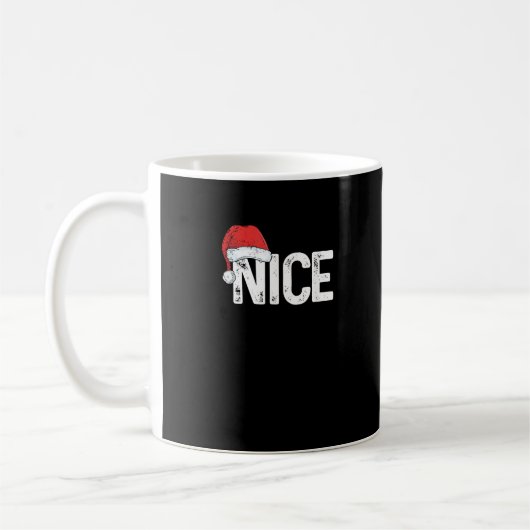 Mug Conception de Noël drôle de correspondance méchant (Gauche)