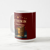 Mug Conception de Noël « Laissez-les entrer pour Noël  (Devant gauche)