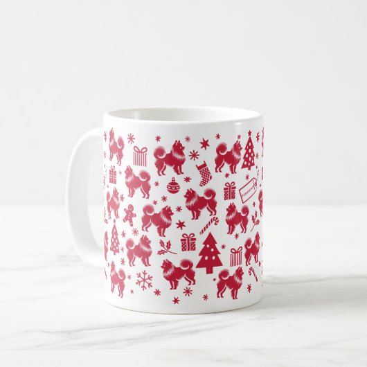Mug Conception de Noël Poméranie (Devant gauche)