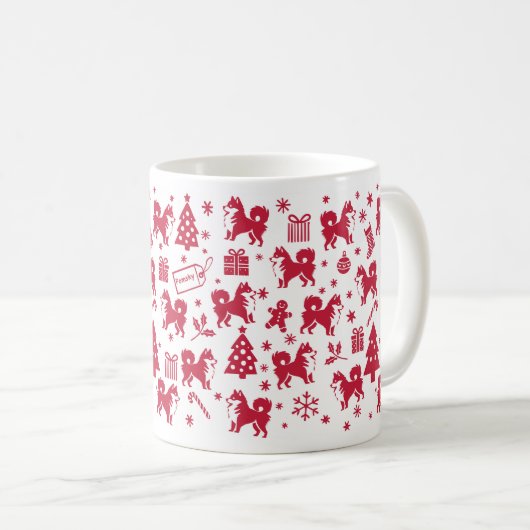 Mug Conception de Noël Pomsky (Devant droit)