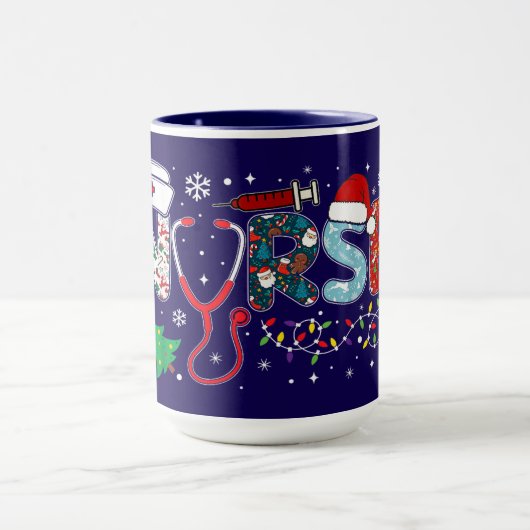 Mug Conception de Noël pour INFIRMIÈRE (Centre)