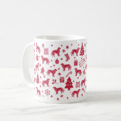 Mug Conception de Noël Retriever à revêtement plat (Devant gauche)